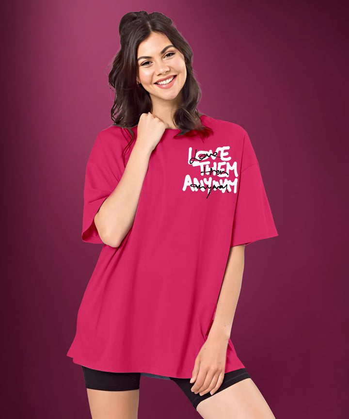 Womens Printed Oversized Tshirt