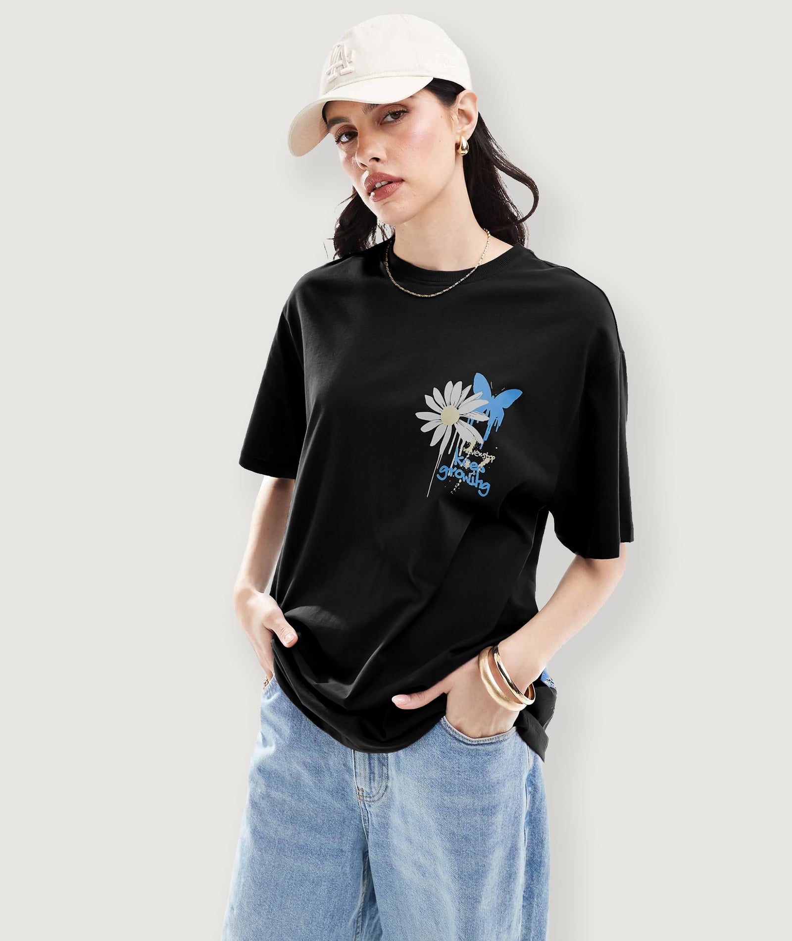 Black Womens Oversized Tshirt