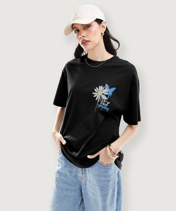 Black Womens Oversized Tshirt