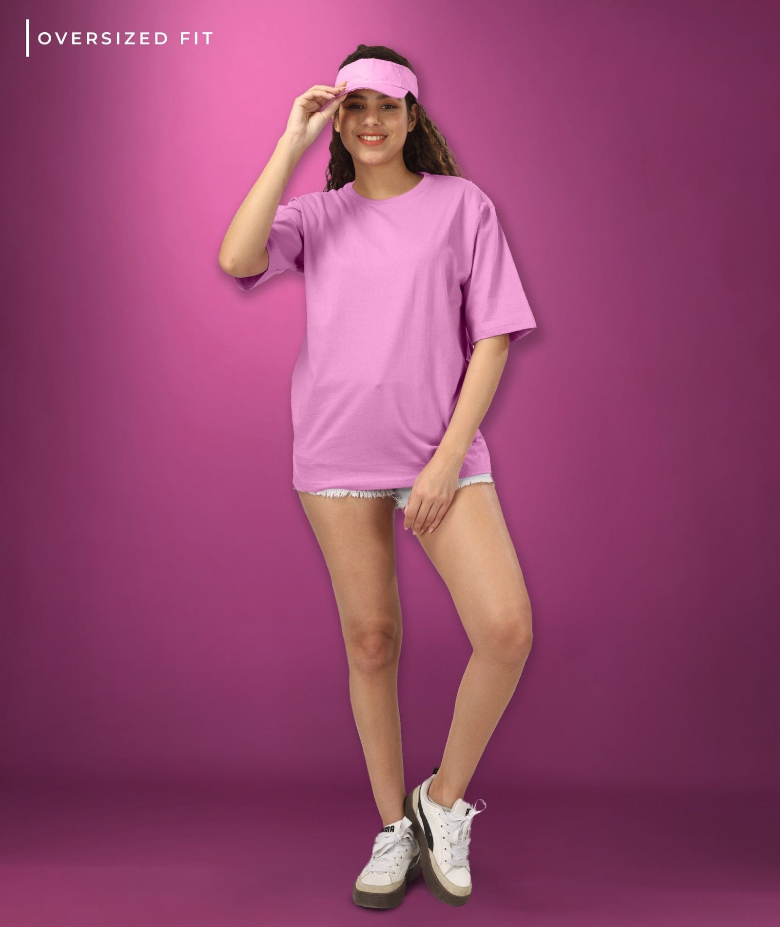 Womens Oversized Pink Tshirt