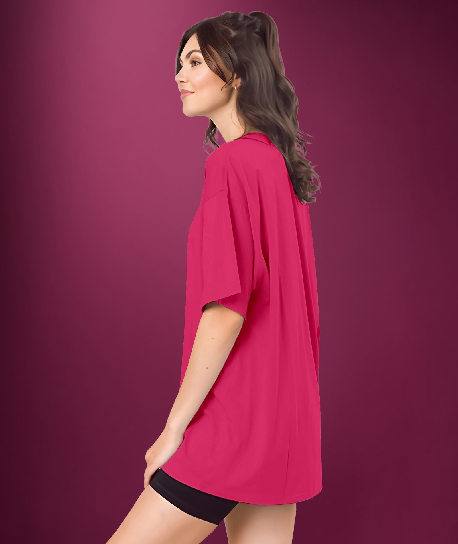 Womens Printed Oversized Tshirt