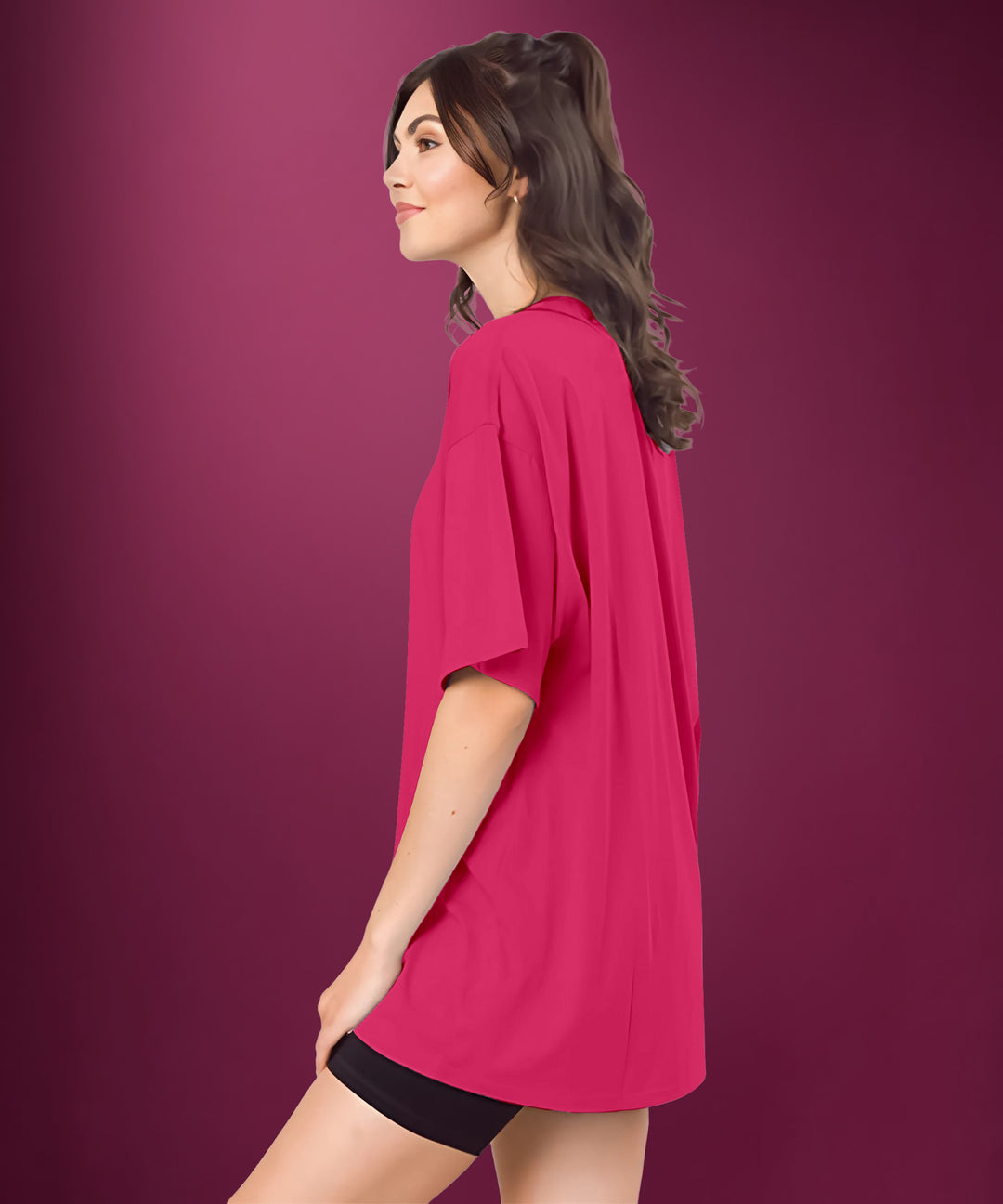 Womens Printed Oversized Tshirt