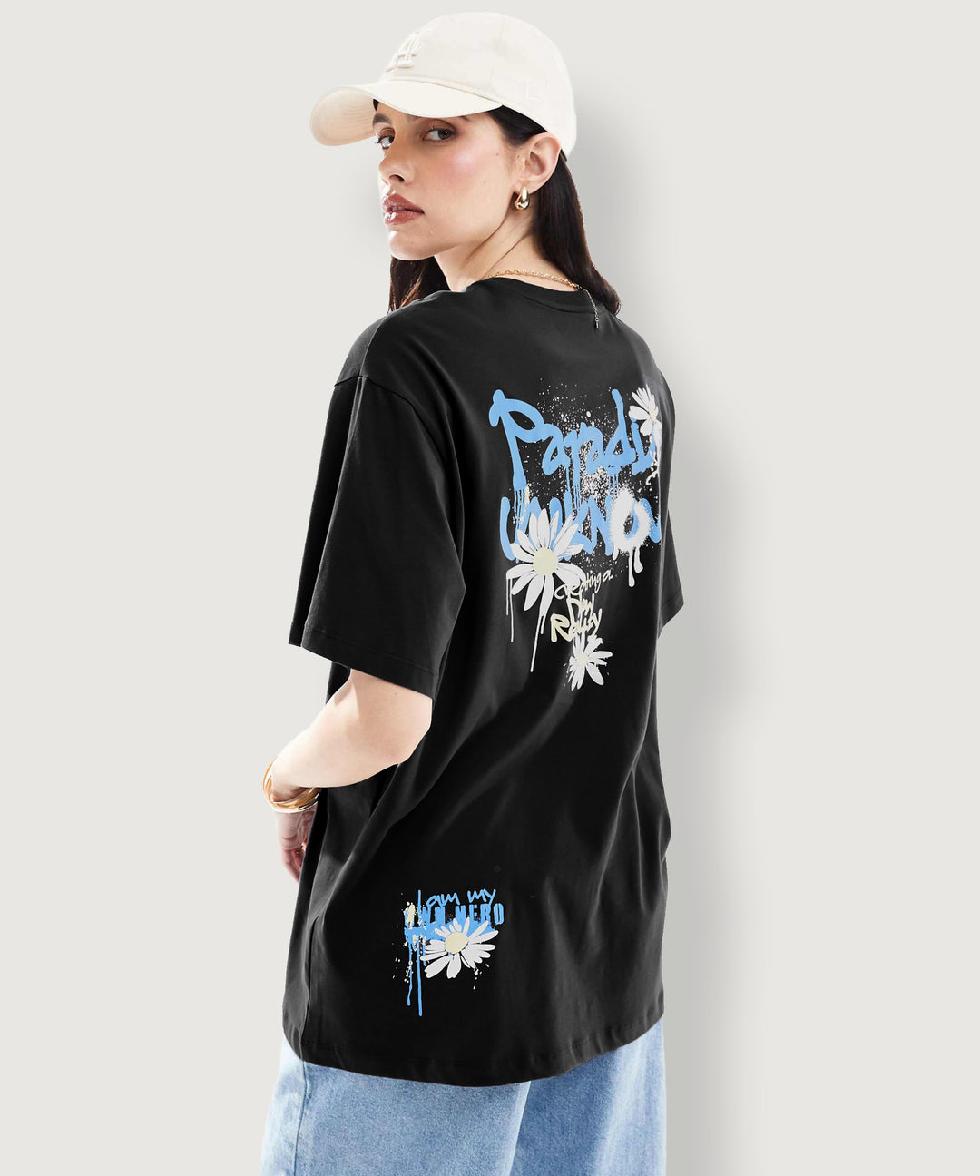 Black Womens Oversized Tshirt
