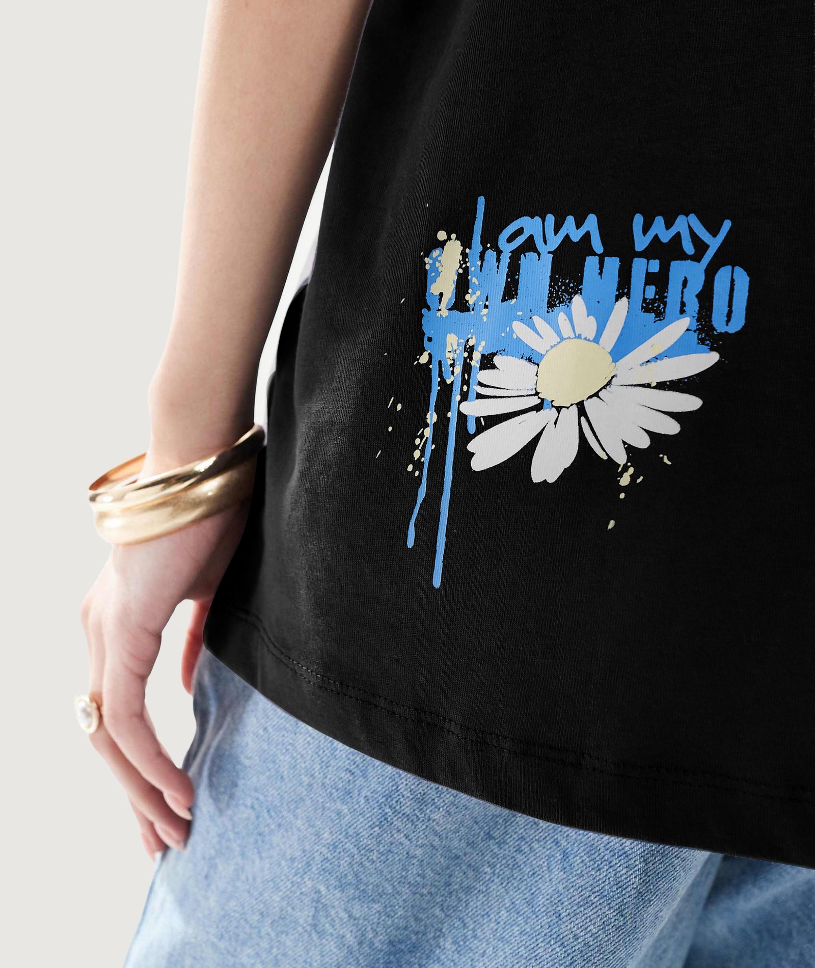 Black Womens Oversized Tshirt