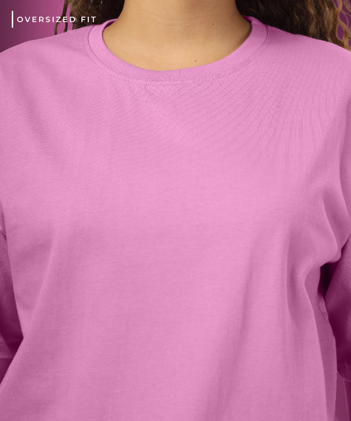 Womens Oversized Pink Tshirt
