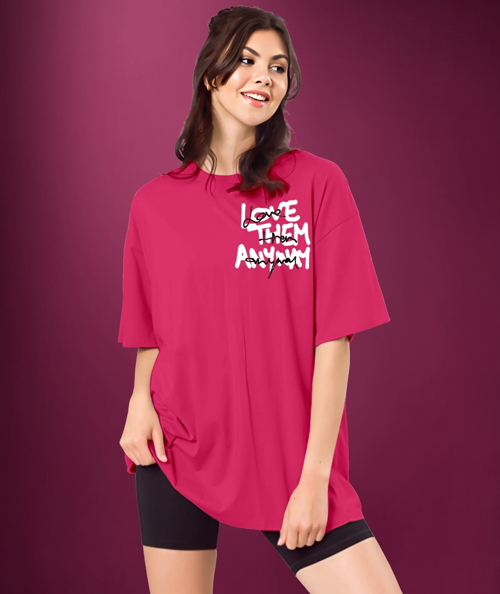 Womens Printed Oversized Tshirt