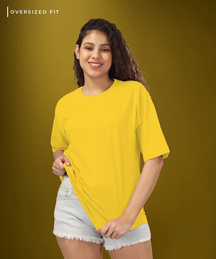 Womens Oversized Yellow Tshirt
