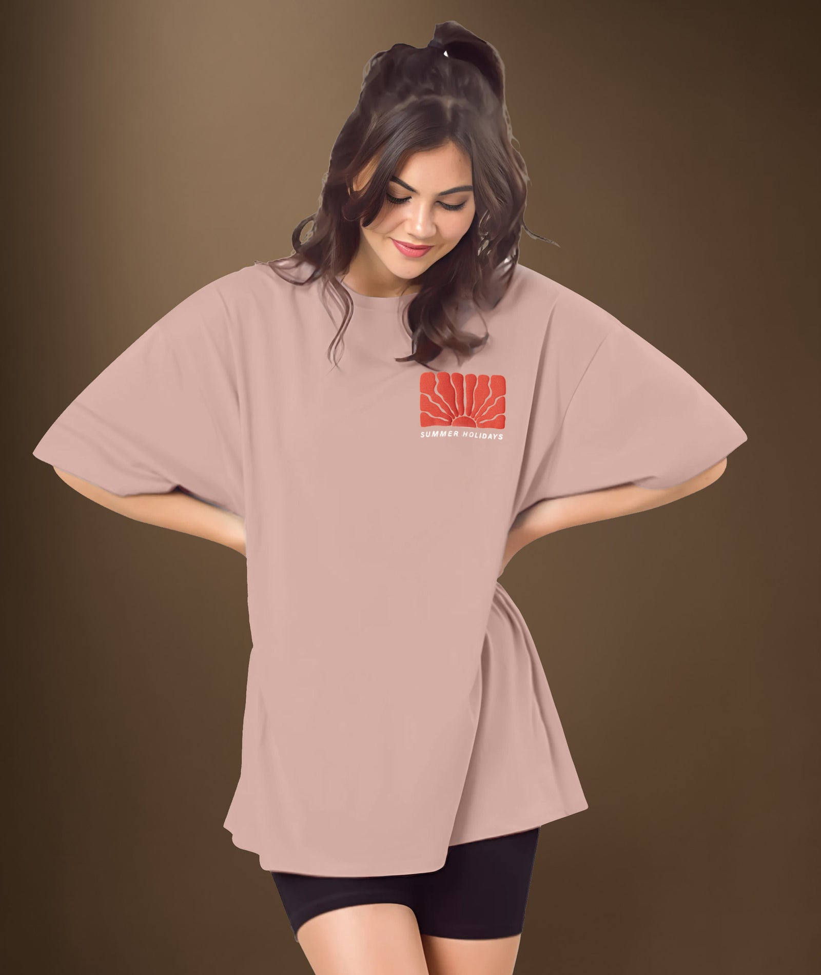 Womens Printed Oversized Tshirt