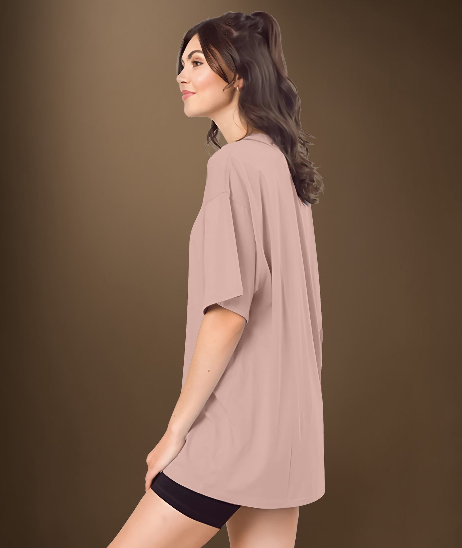 Womens Printed Oversized Tshirt