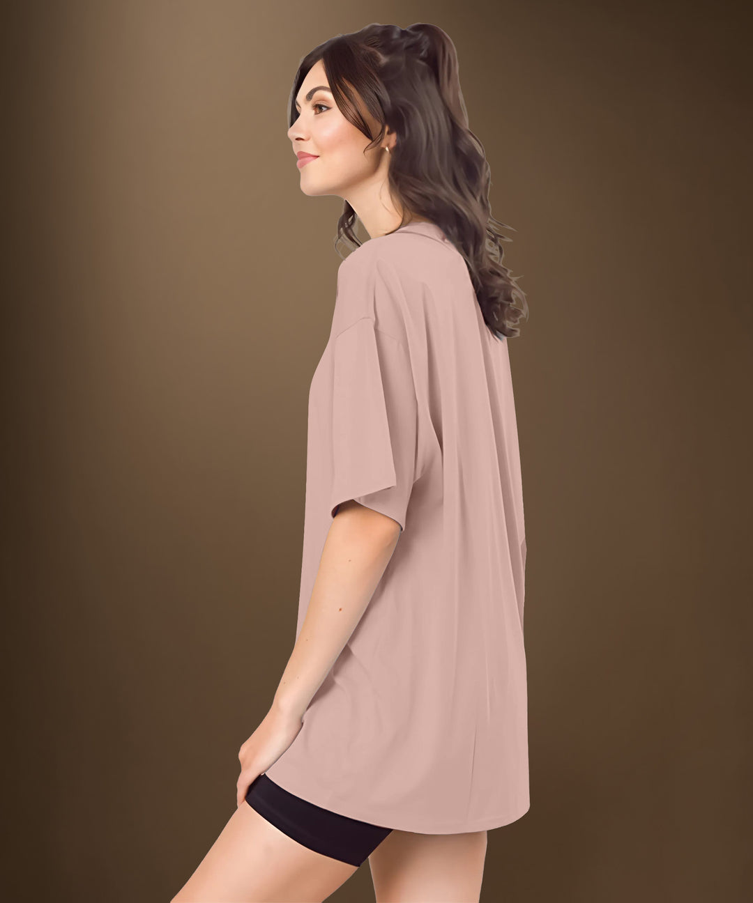 Womens Printed Oversized Tshirt