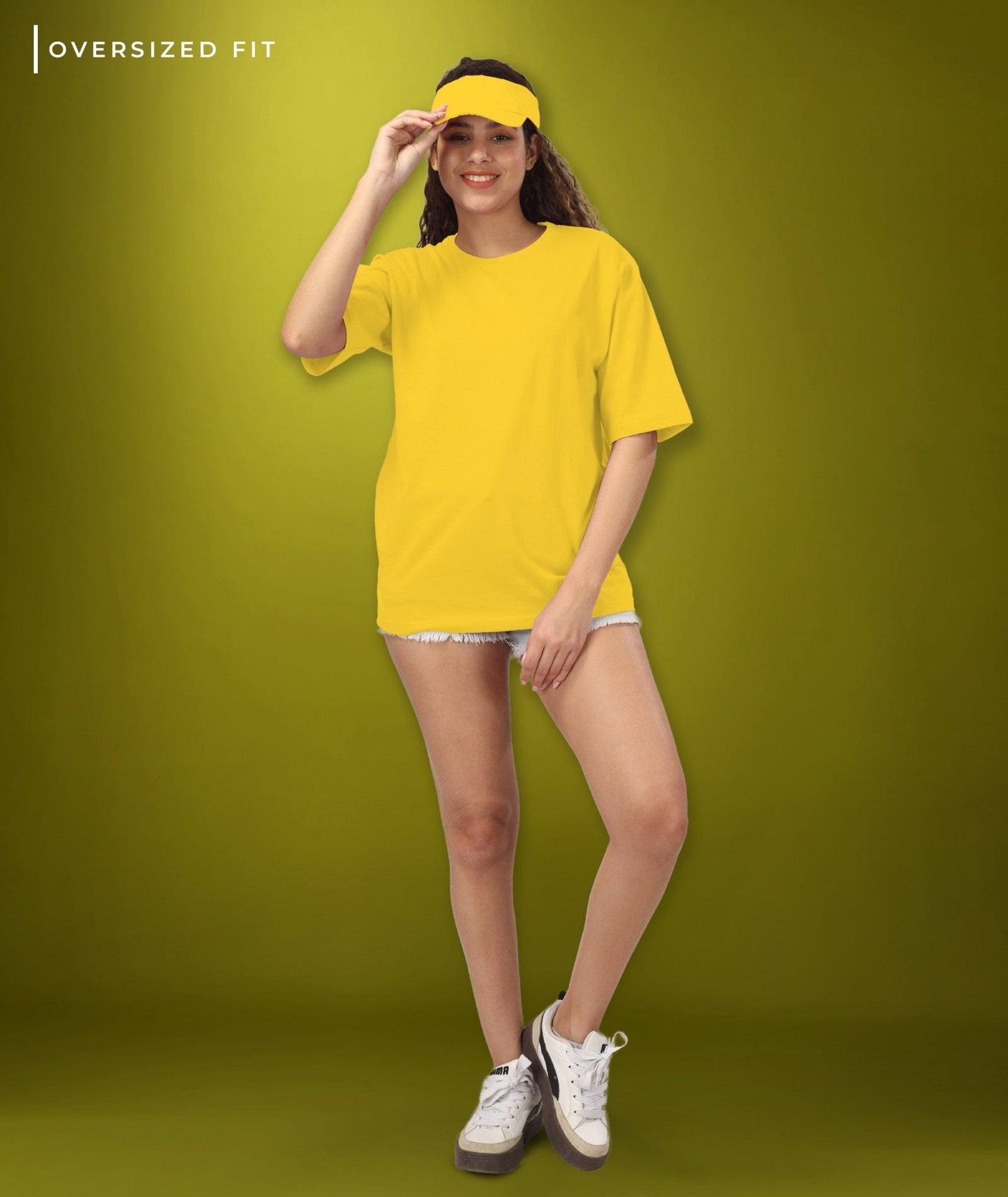 Womens Oversized Yellow Tshirt