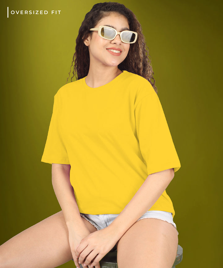 Womens Oversized Yellow Tshirt