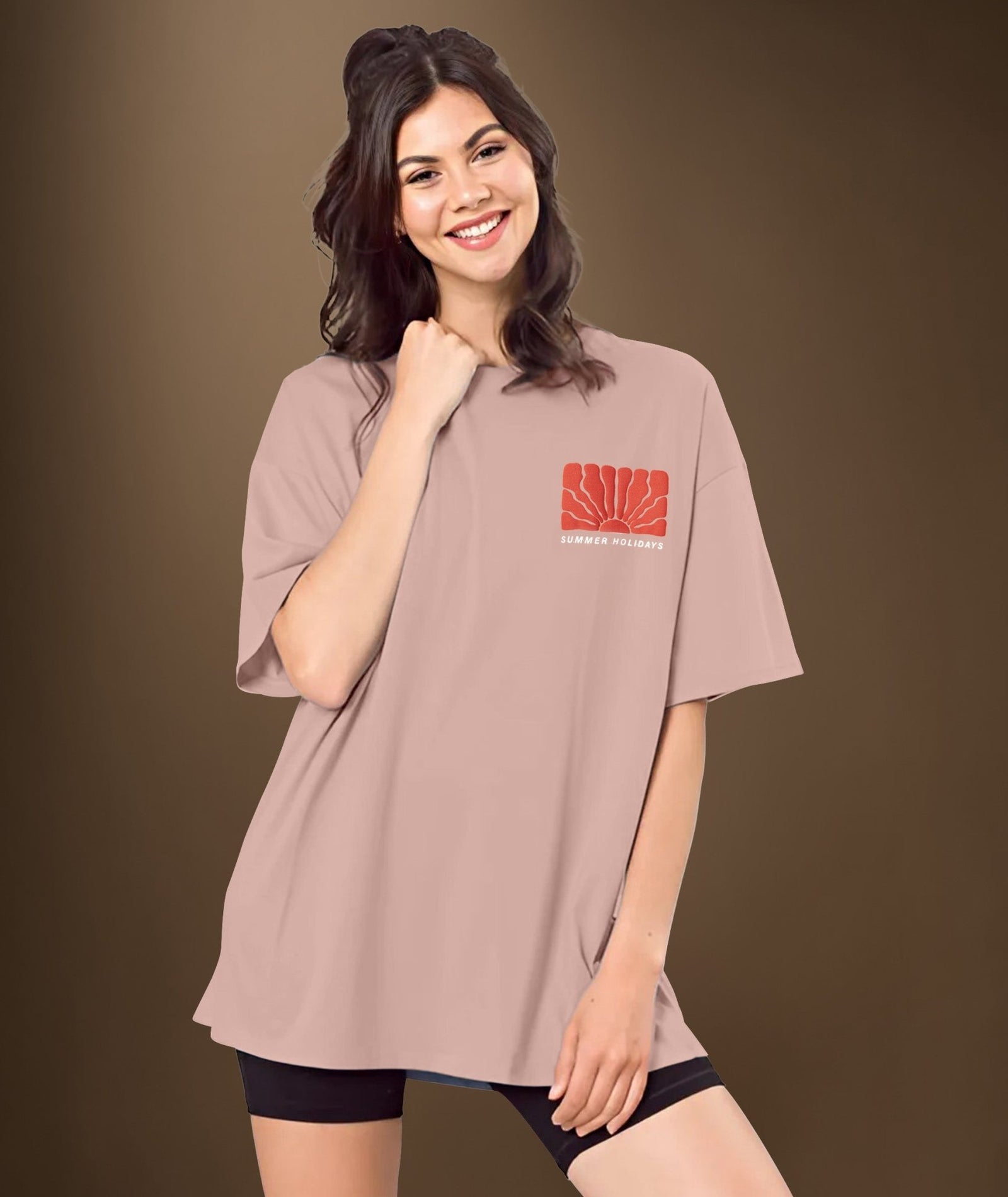 Womens Printed Oversized Tshirt