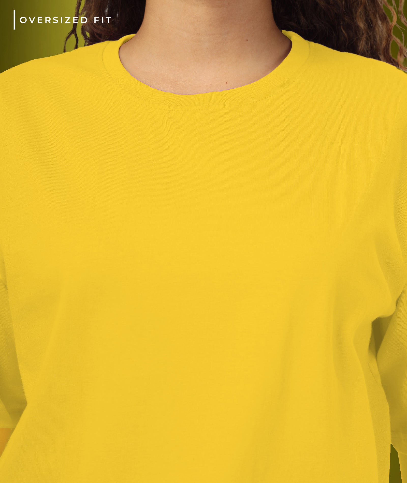 Womens Oversized Yellow Tshirt