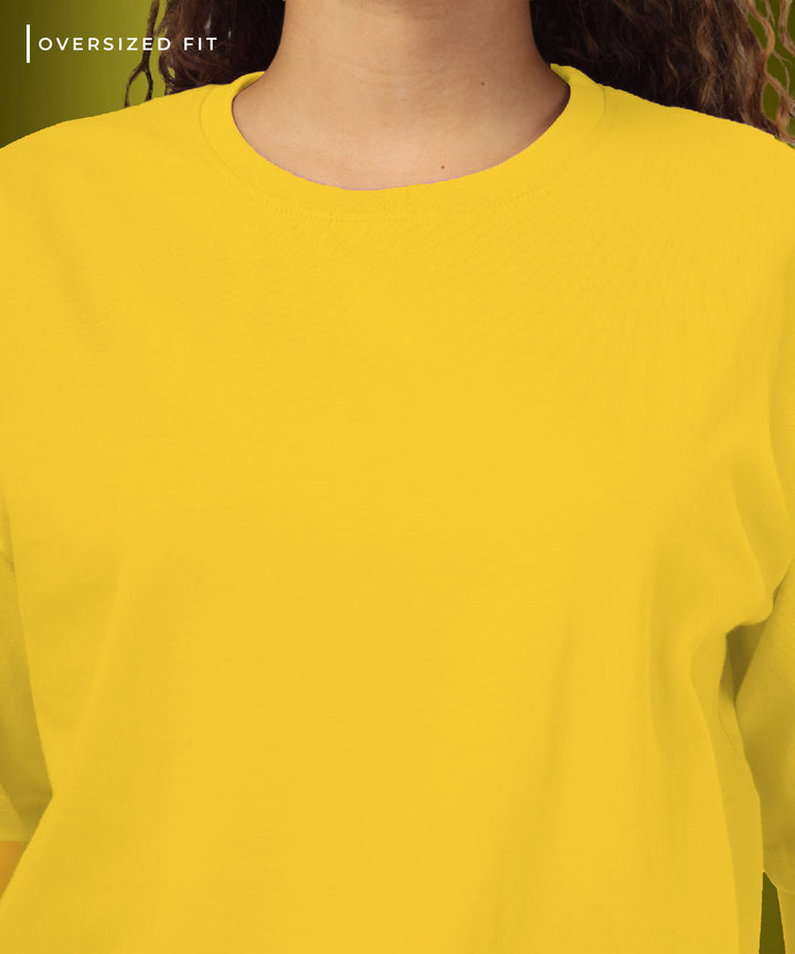 Womens Oversized Yellow Tshirt