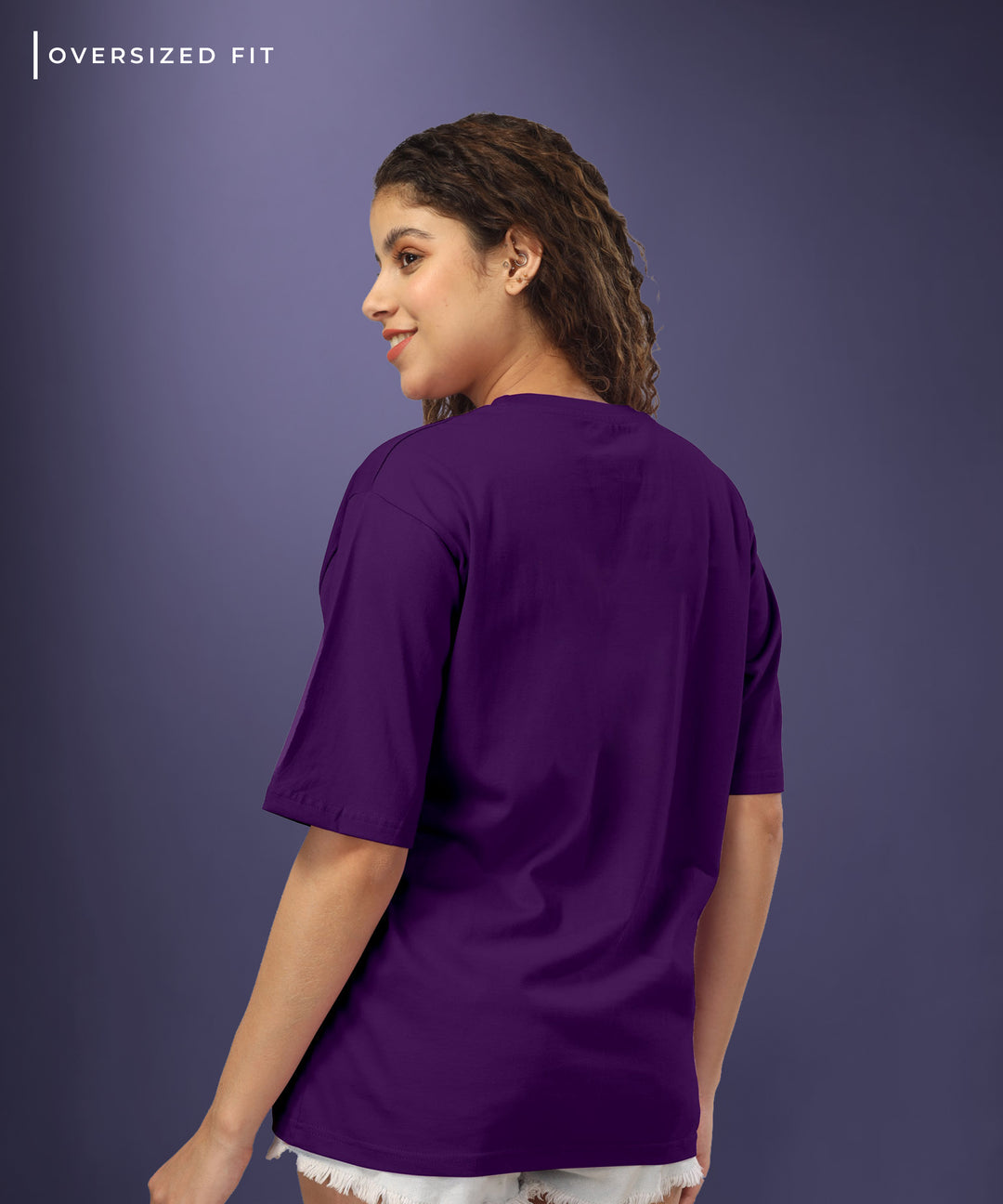 Womens Oversized Purple Tshirt