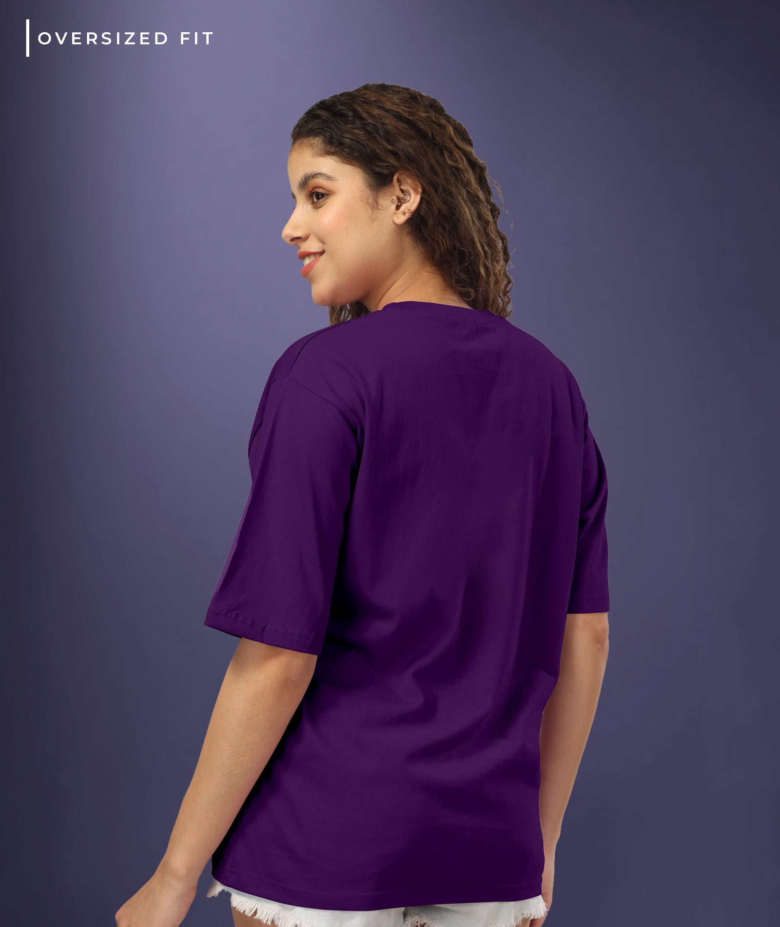 Womens Oversized Purple Tshirt