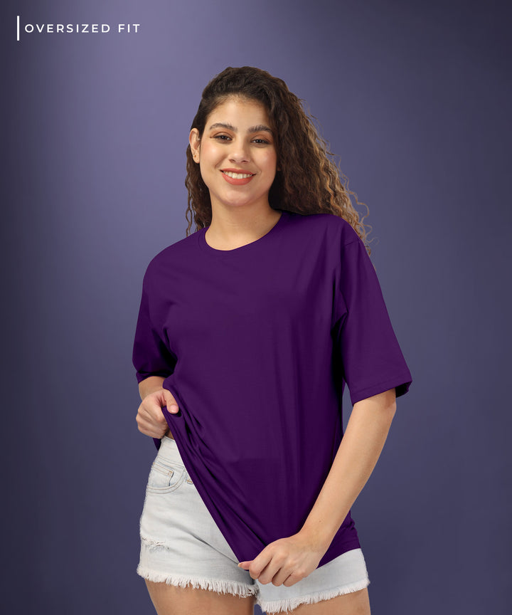 Womens Oversized Purple Tshirt