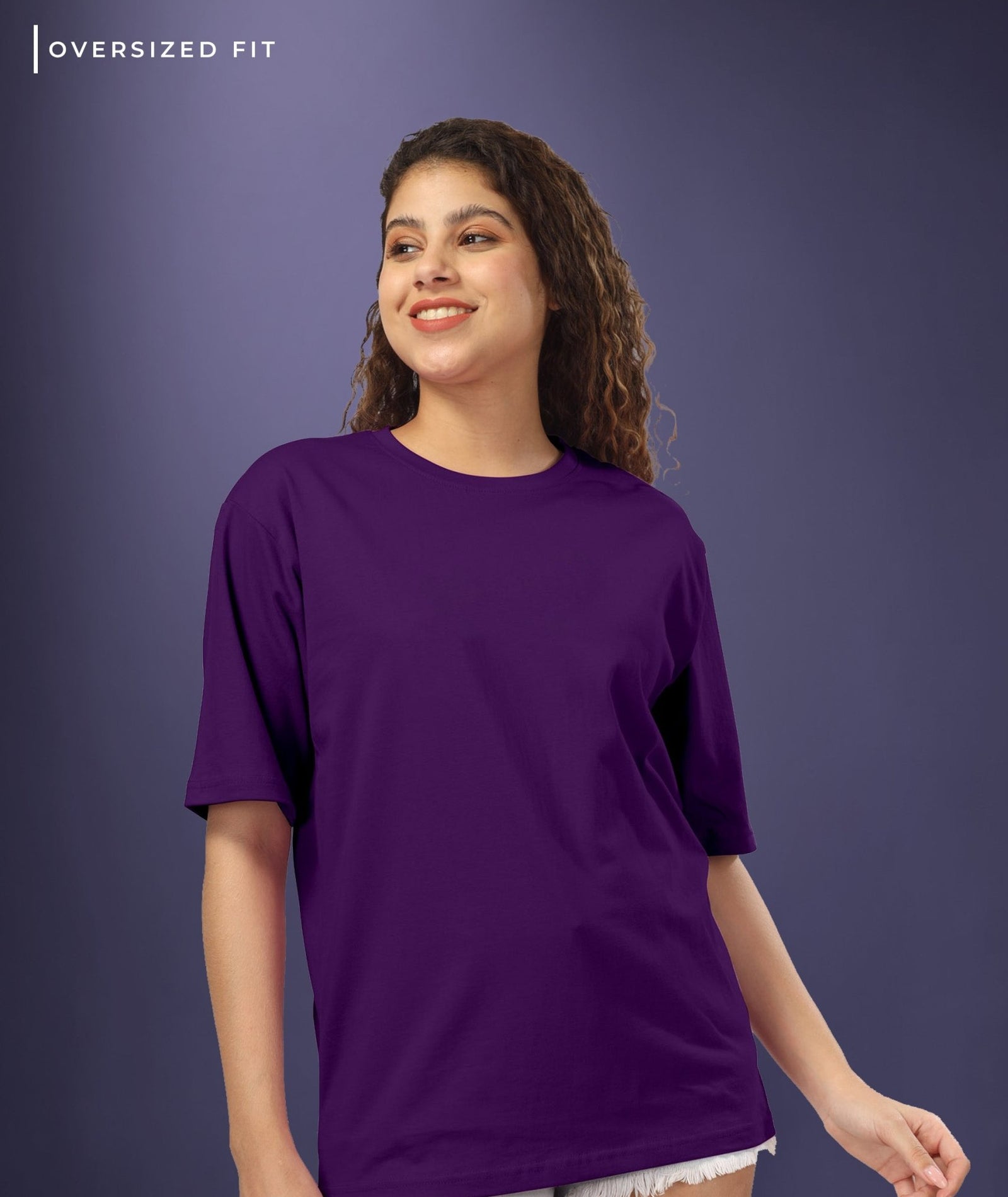 Womens Oversized Purple Tshirt