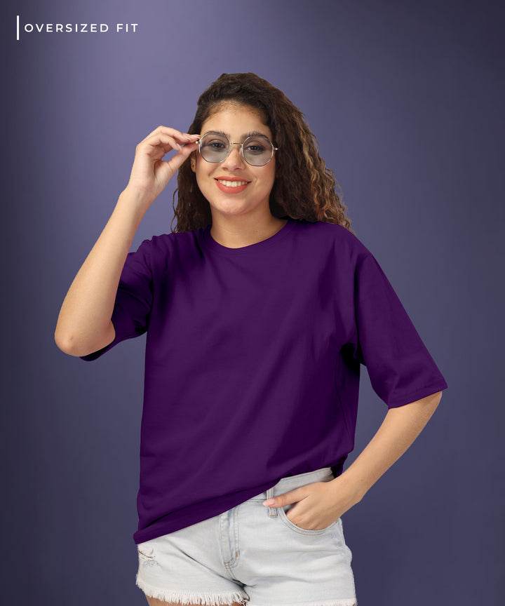 Womens Oversized Purple Tshirt