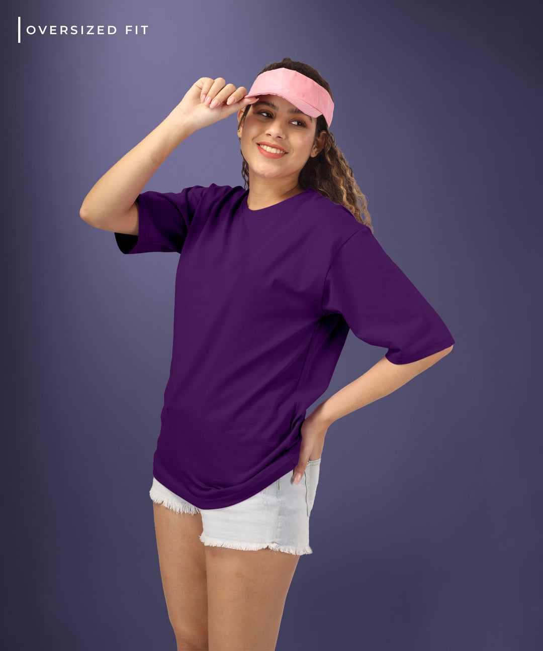 Womens Oversized Purple Tshirt