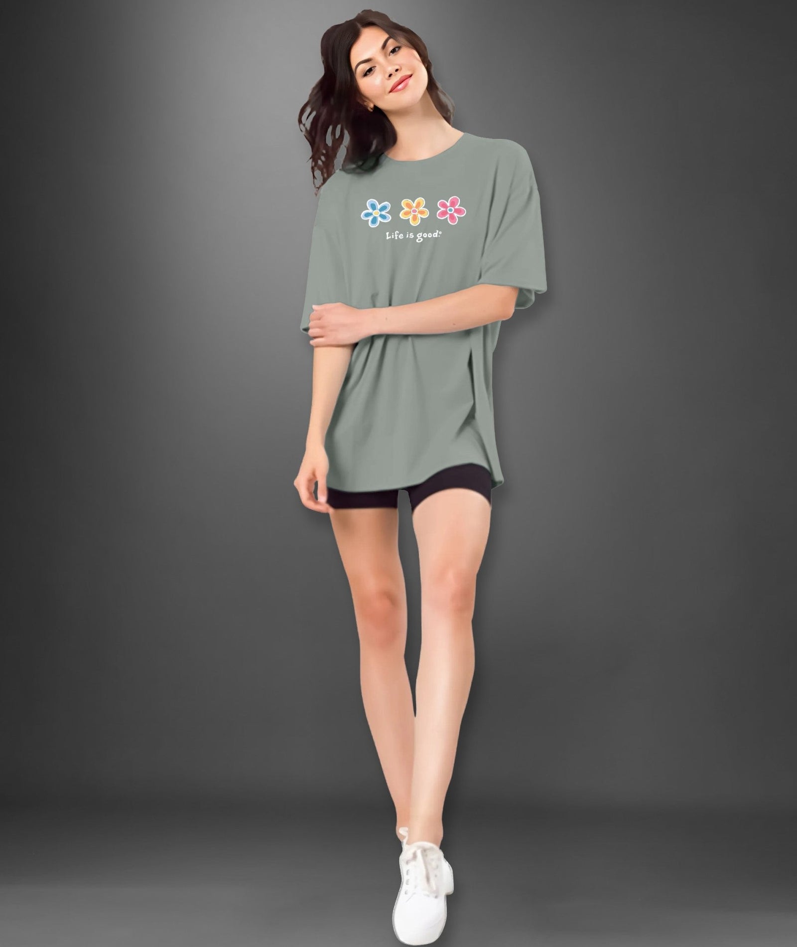 Womens printed Oversized Tshirt