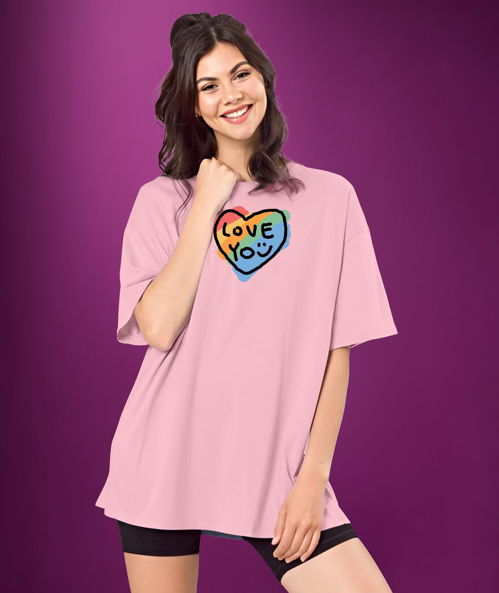 Womens printed Oversized Tshirt