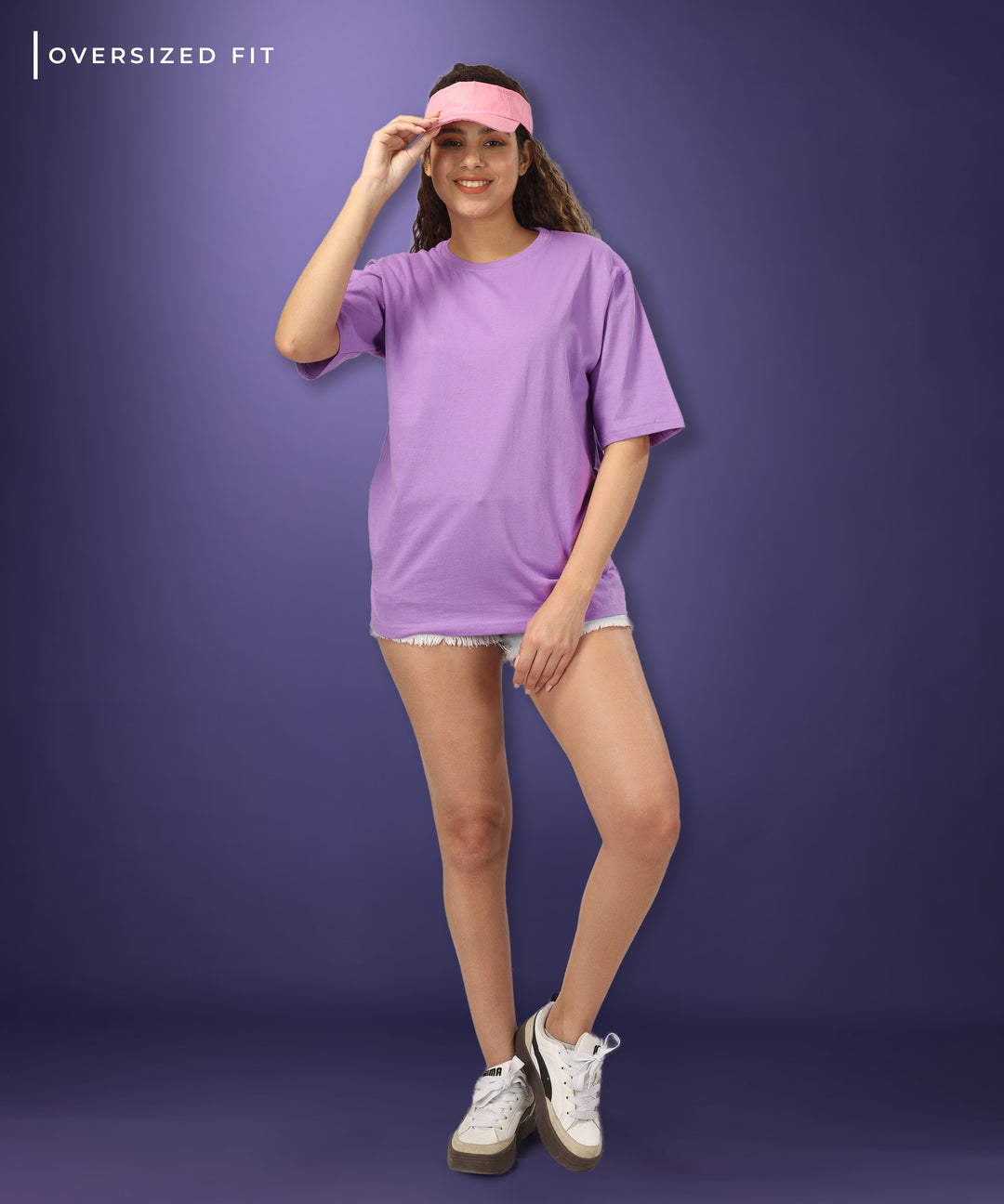 Womens Oversized Lavender Tshirt