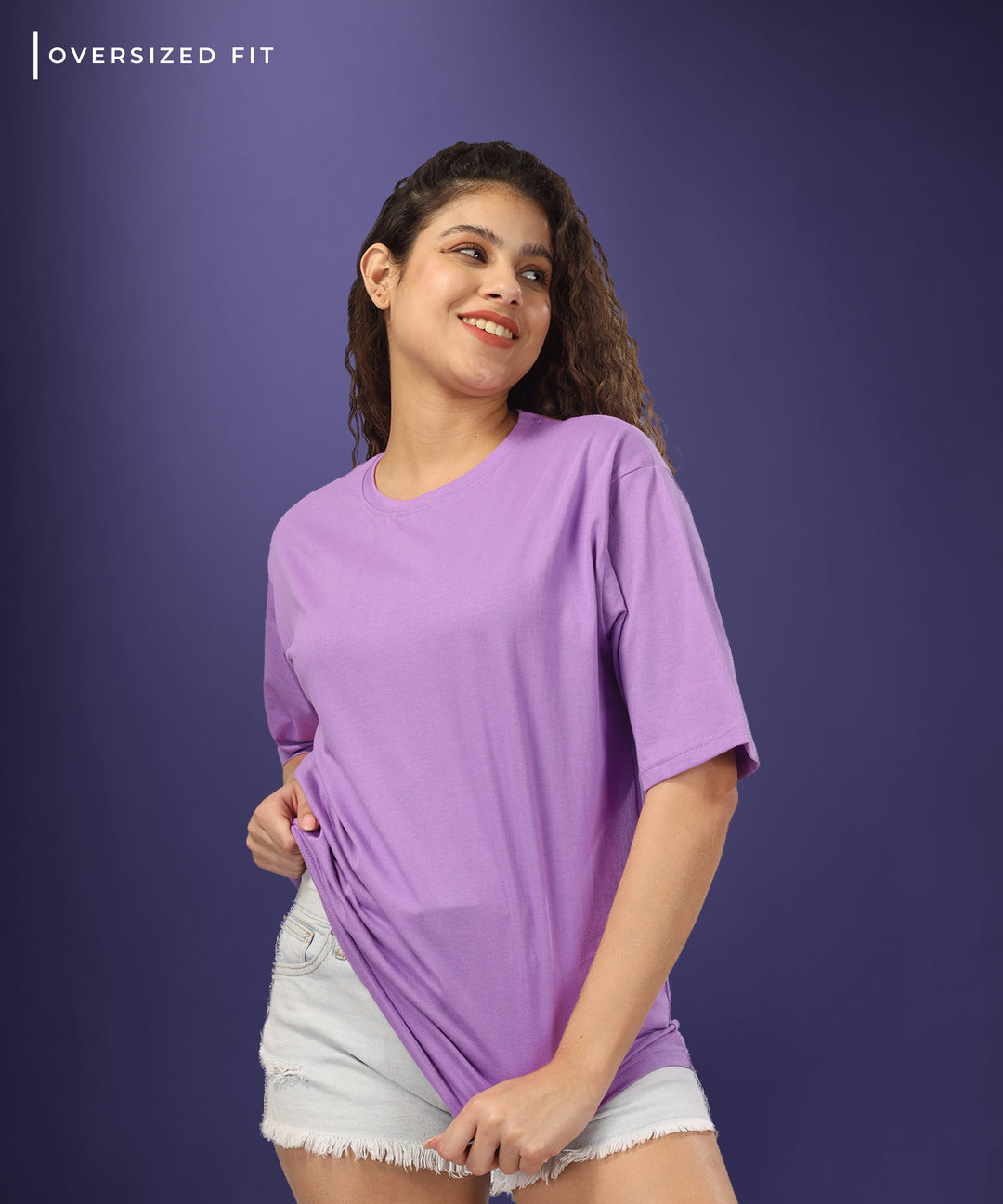 Womens Oversized Lavender Tshirt