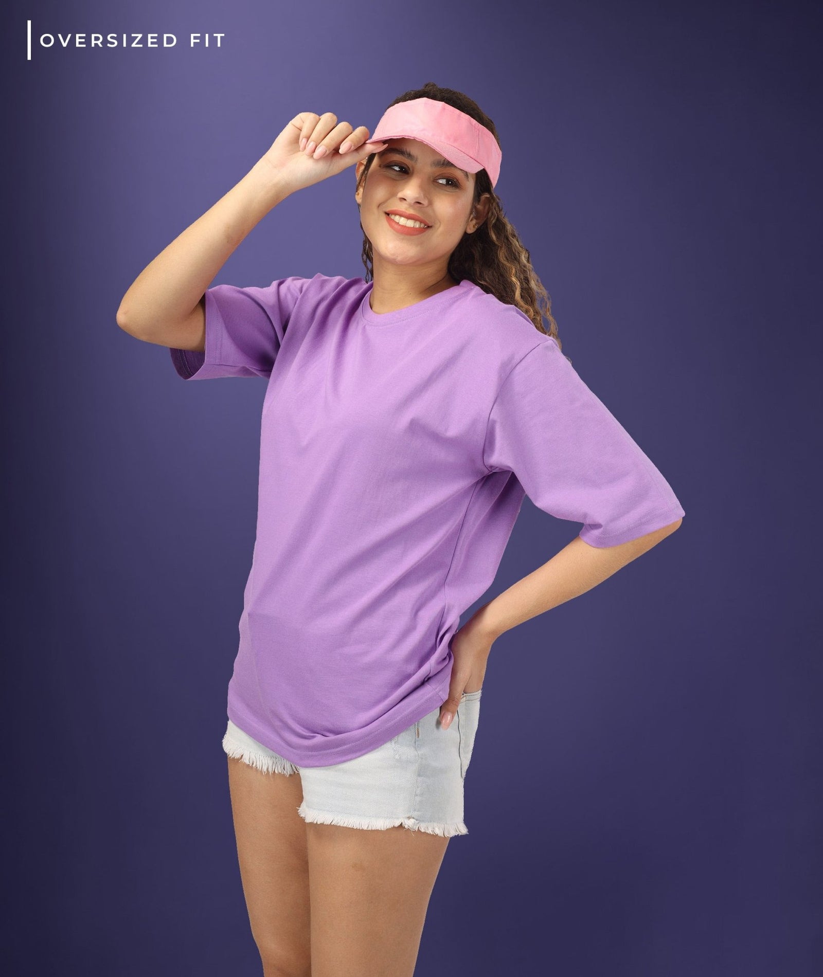 Womens Oversized Lavender Tshirt