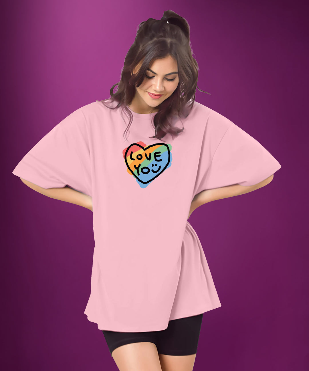 Womens printed Oversized Tshirt