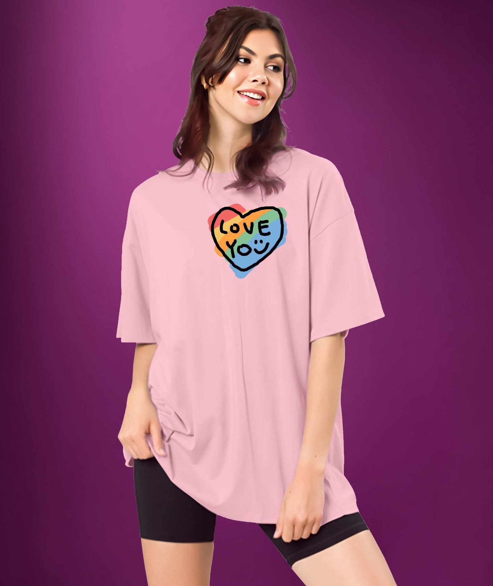 Womens printed Oversized Tshirt