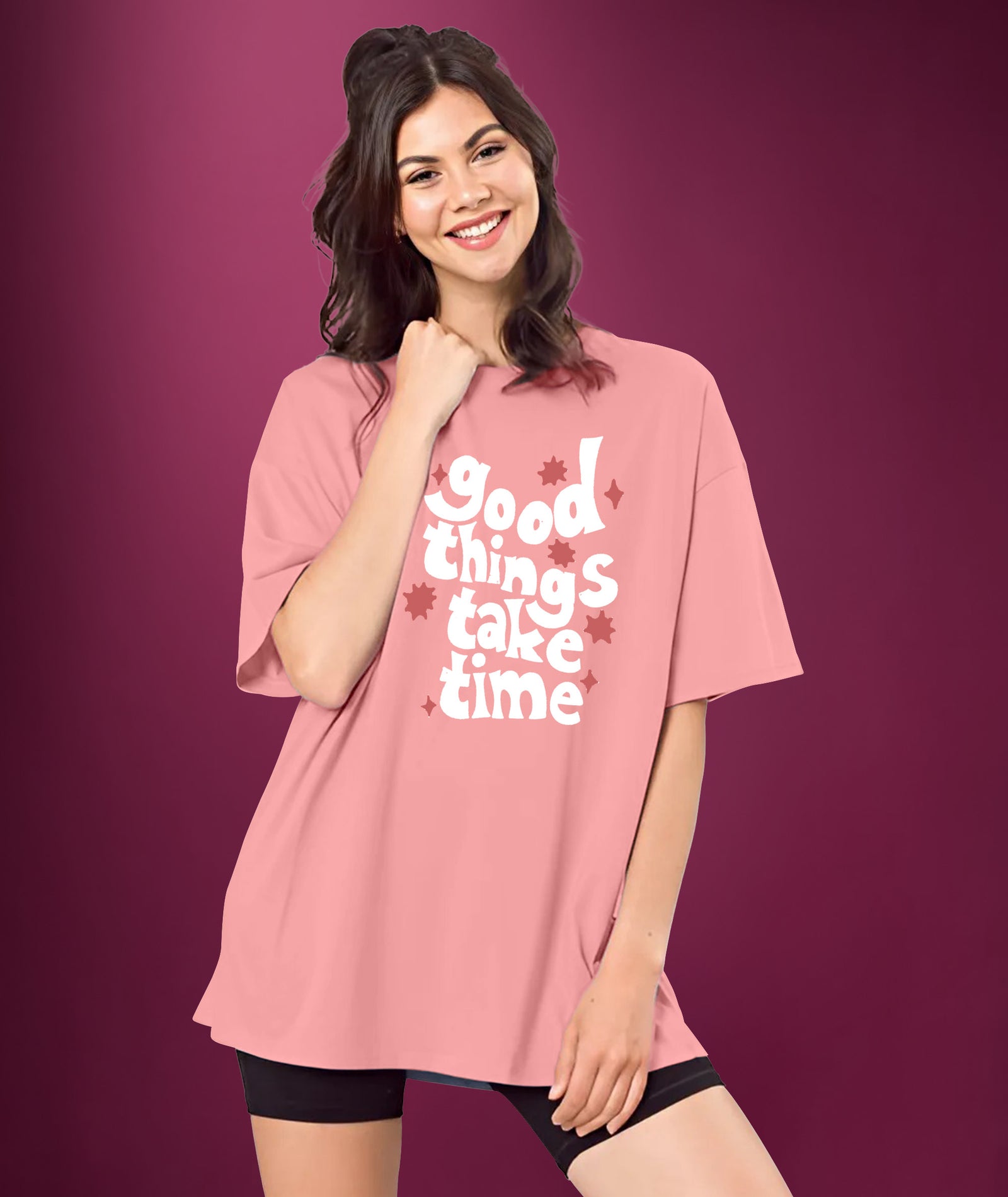 Womens Printed Oversized Tshirt