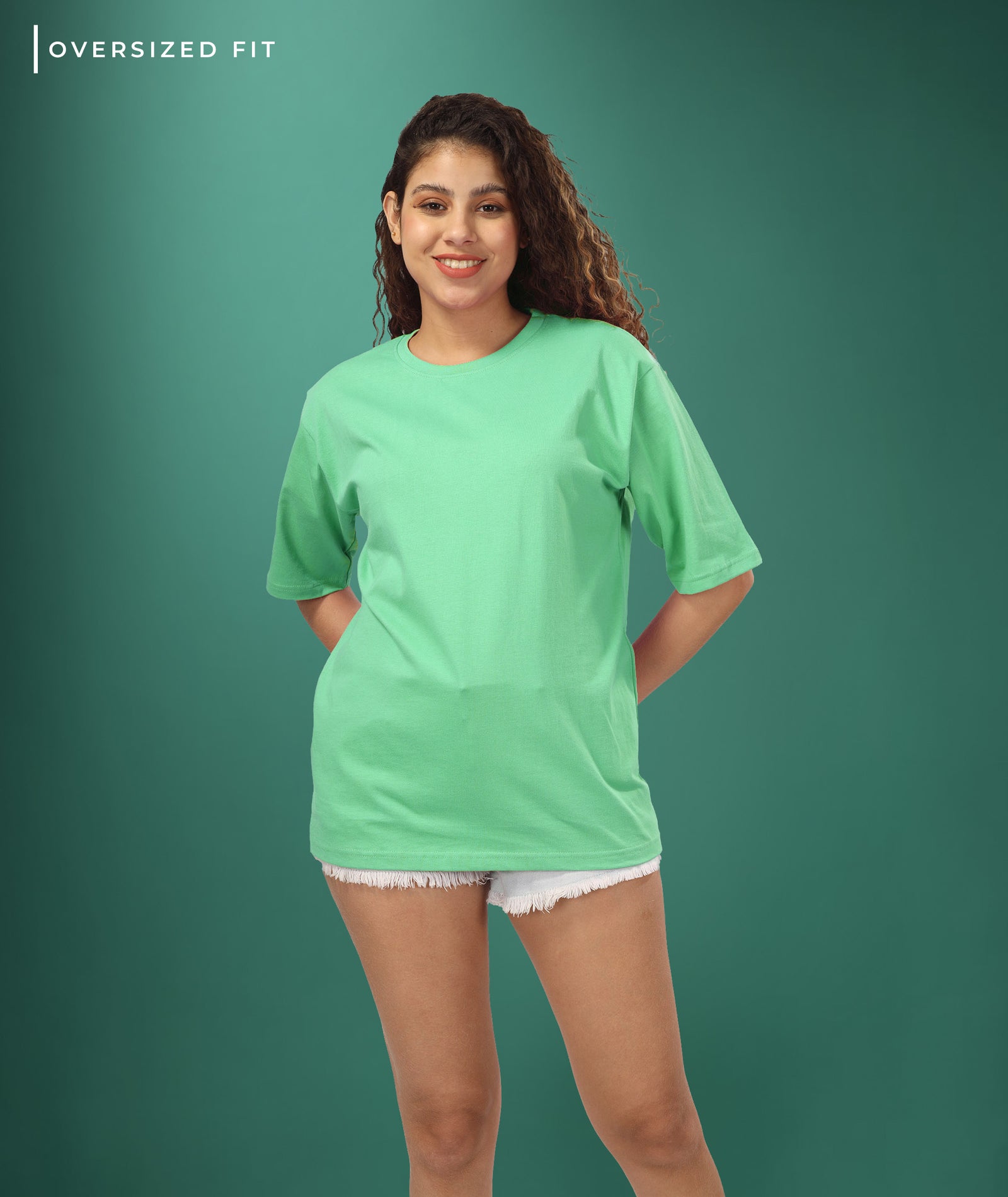 Womens Oversized Green Tshirt