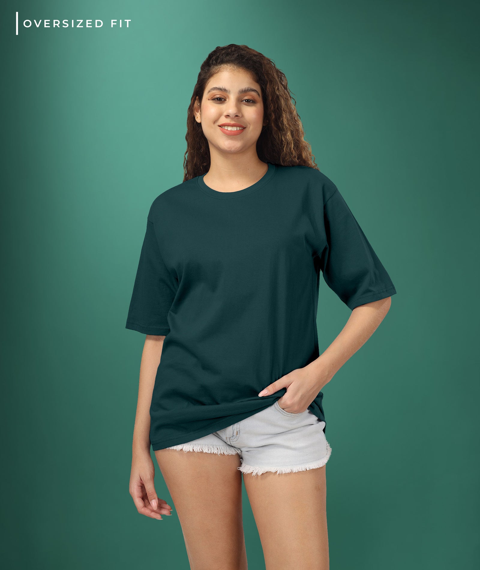 Womens Oversized Green Tshirt