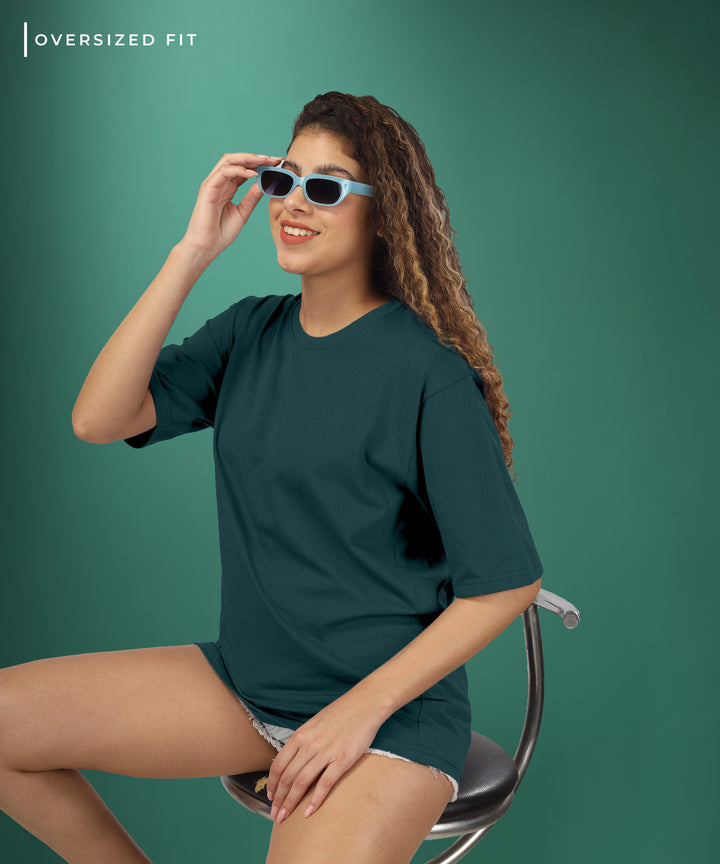 Womens Oversized Green Tshirt