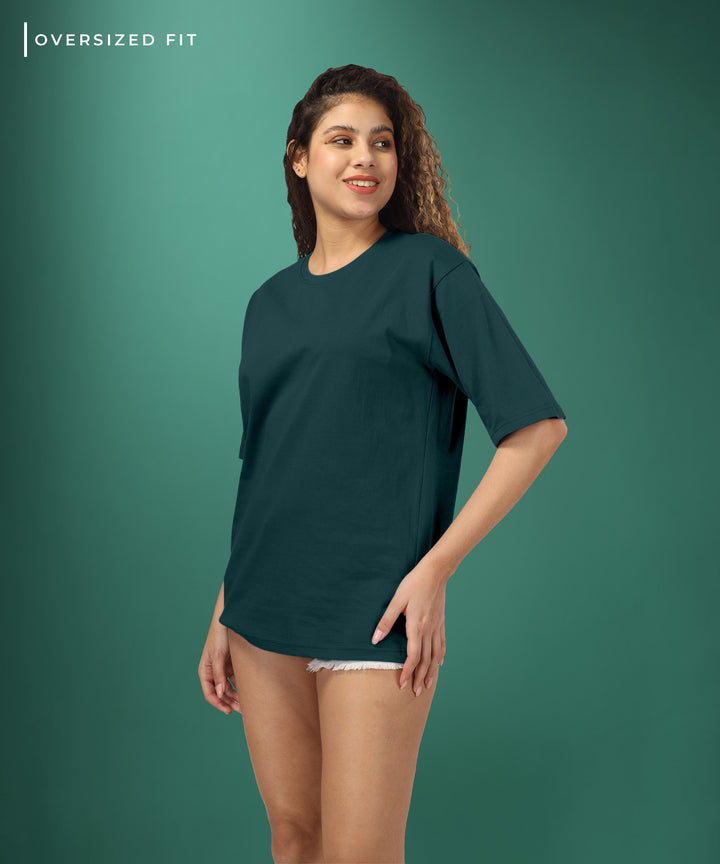 Womens Oversized Green Tshirt