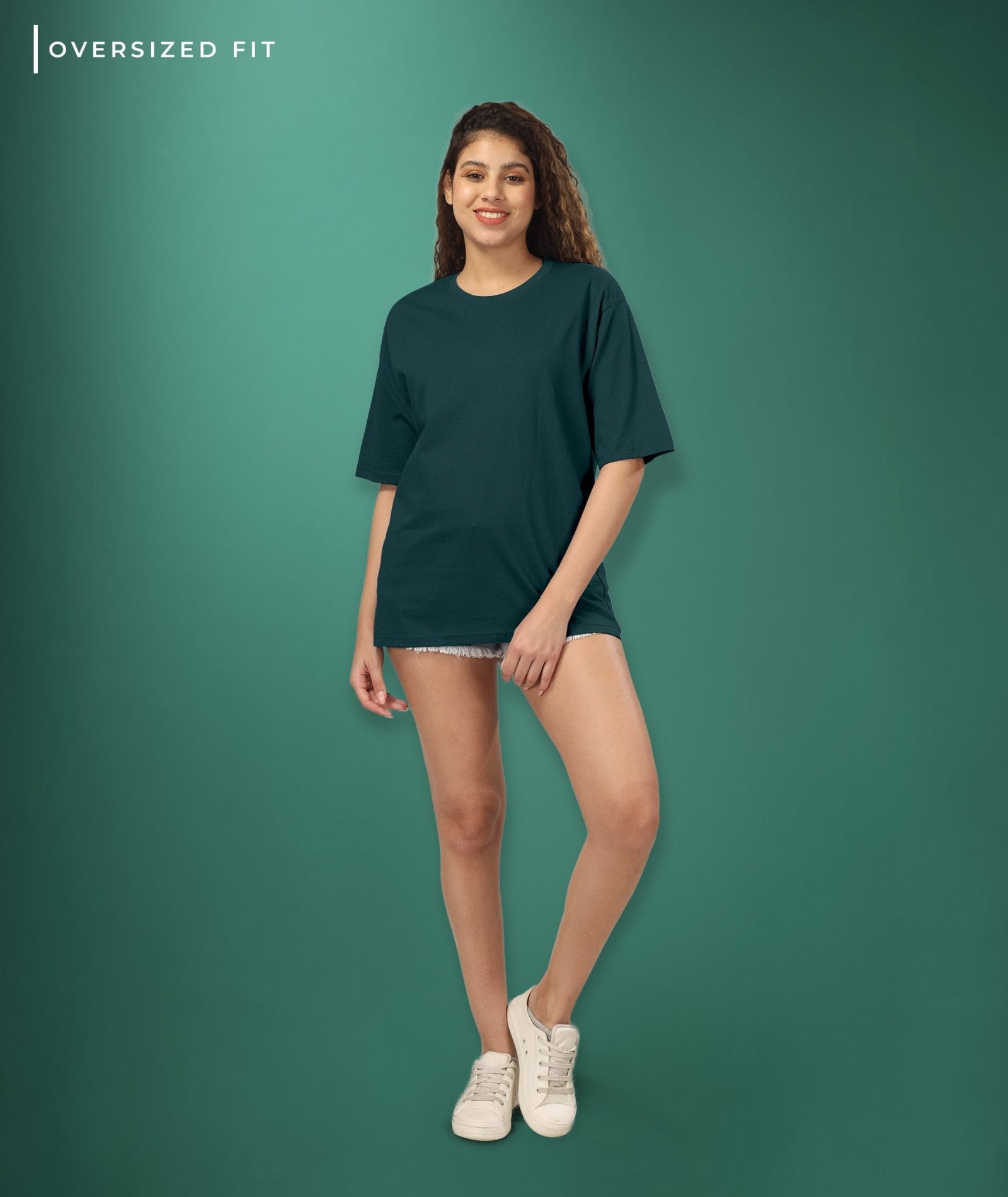 Womens Oversized Green Tshirt