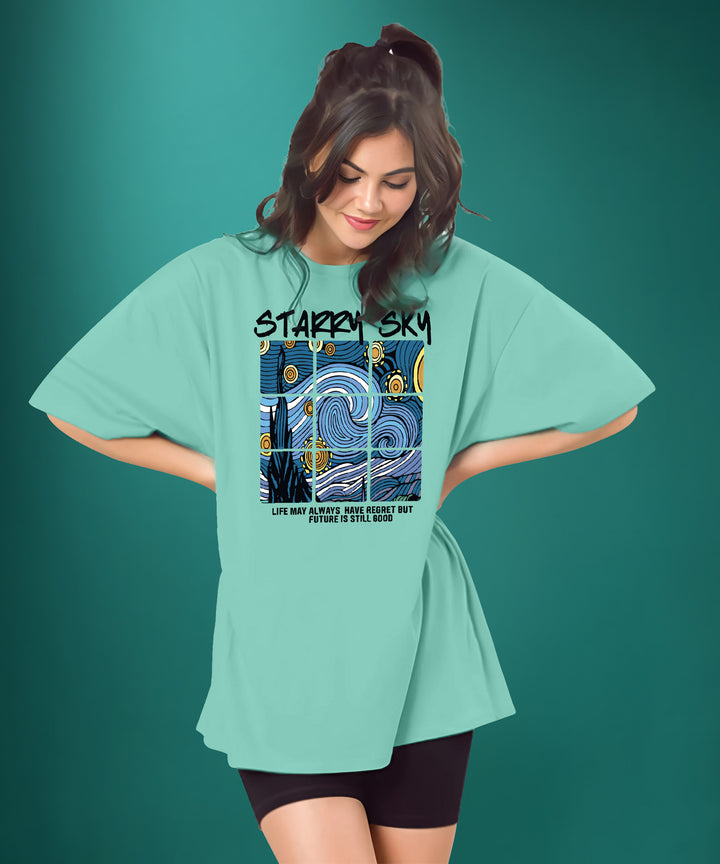 Womens printed Oversized Tshirt