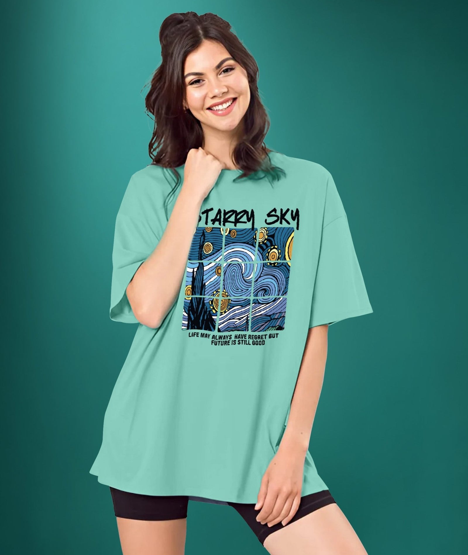 Womens printed Oversized Tshirt