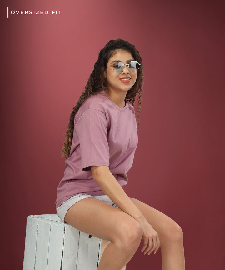Womens Oversized Dusty Rose Tshirt