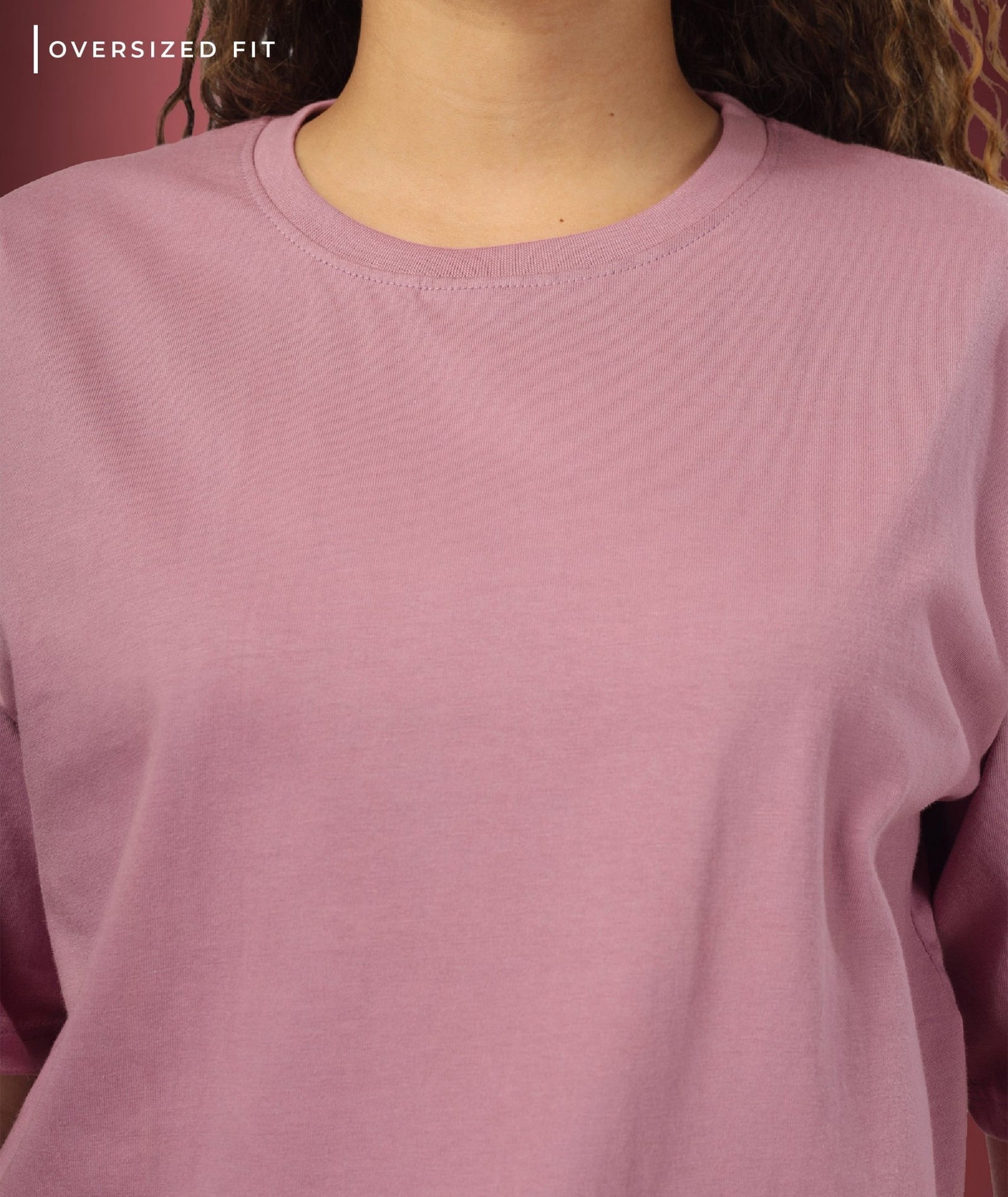 Womens Oversized Dusty Rose Tshirt