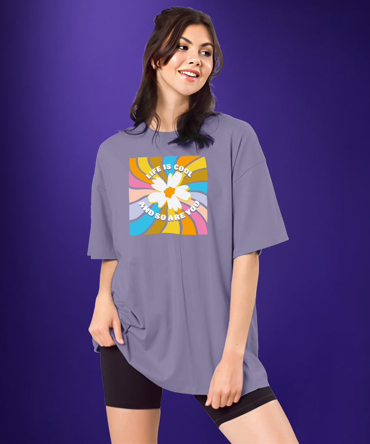 Womens Printed Oversized Tshirt