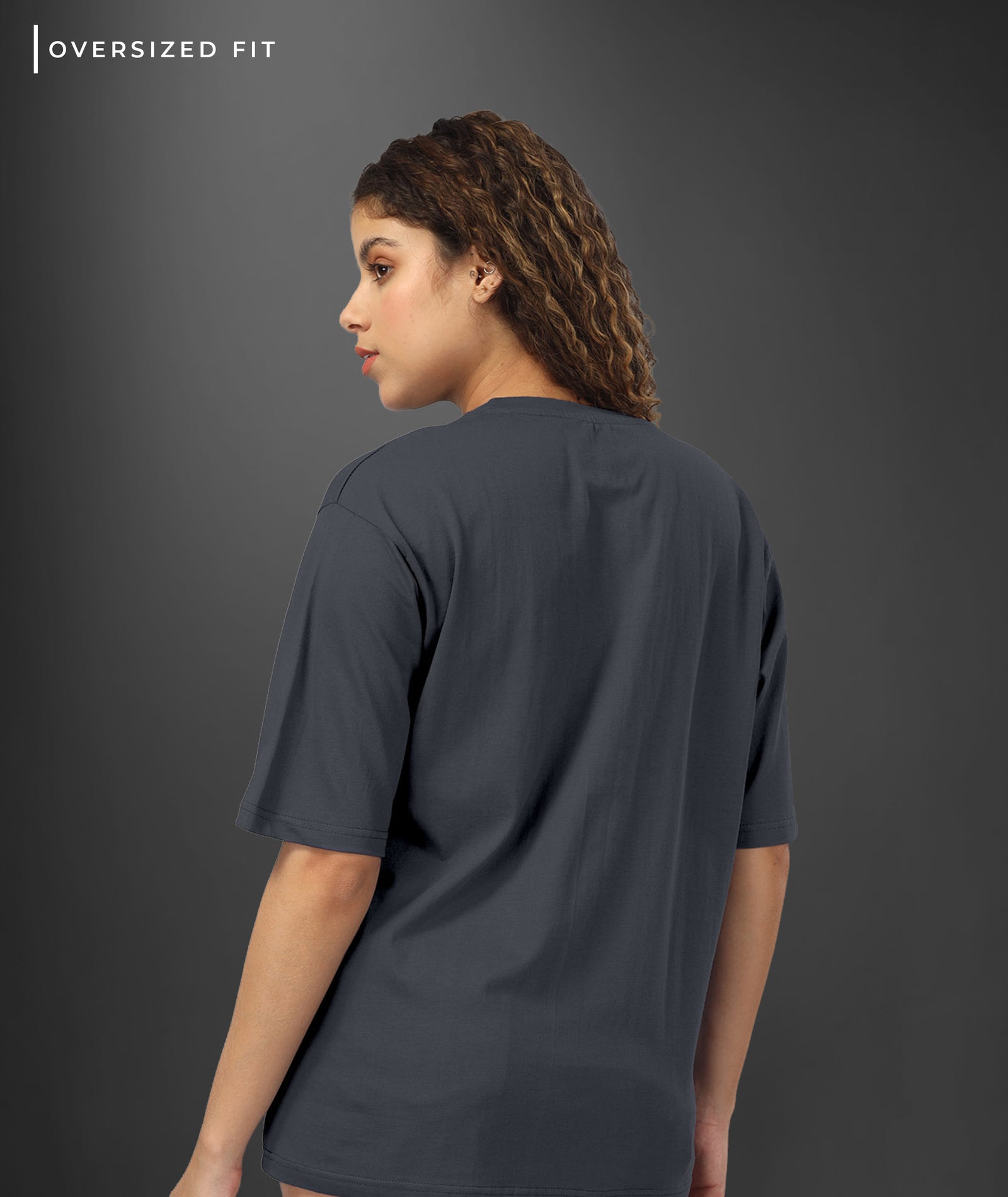 Womens Oversized Dark Grey Tshirt