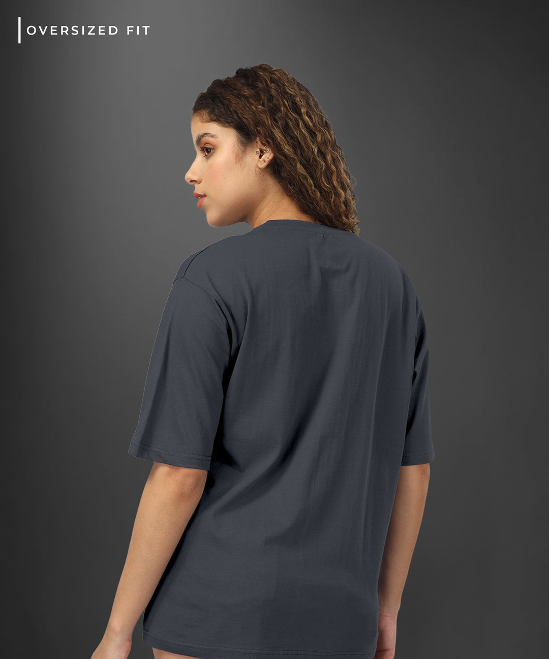 Womens Oversized Dark Grey Tshirt