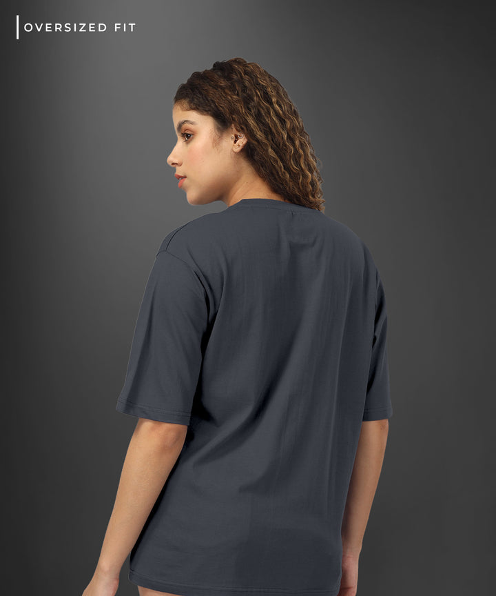 Womens Oversized Dark Grey Tshirt