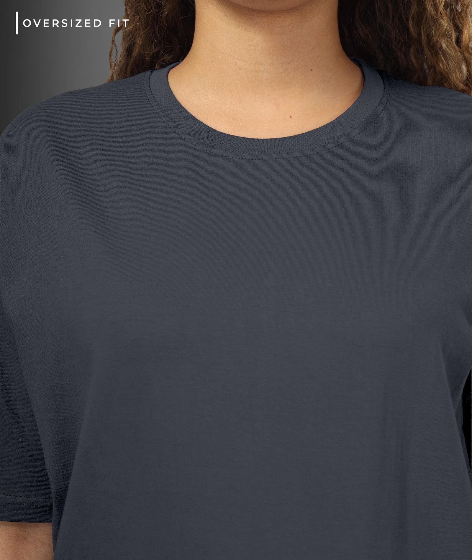 Womens Oversized Dark Grey Tshirt