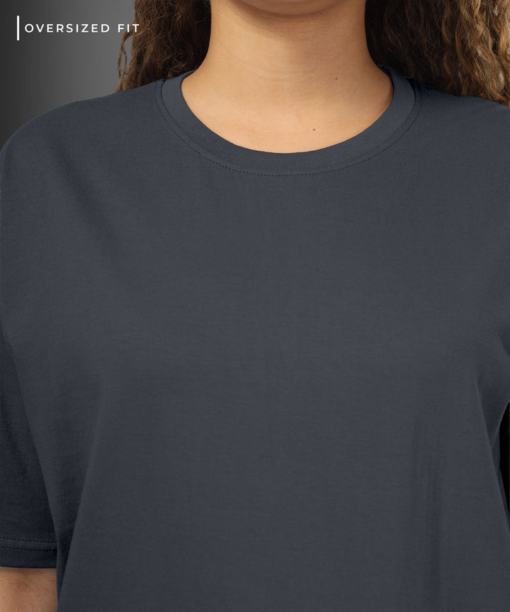 Womens Oversized Dark Grey Tshirt