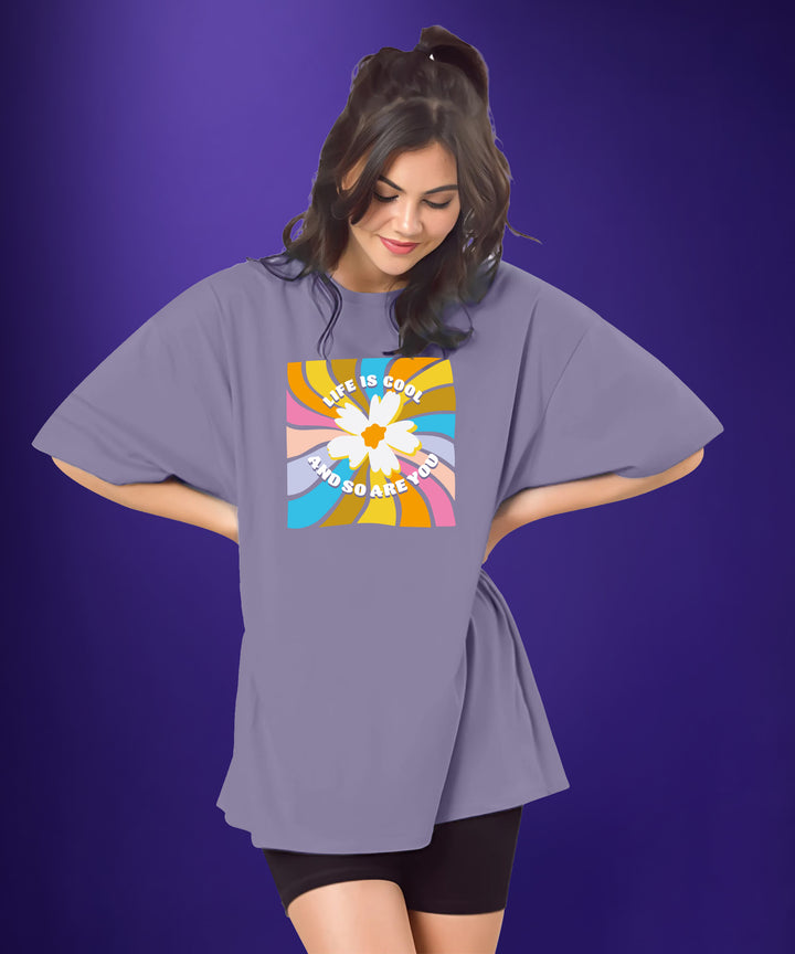 Womens Printed Oversized Tshirt