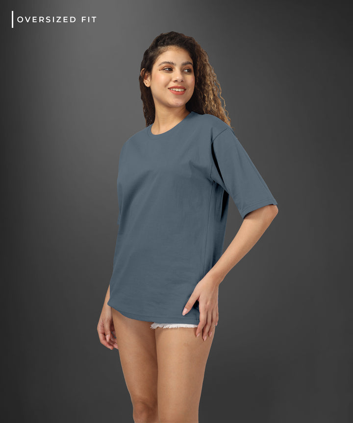 Womens Oversized Blue Tshirt